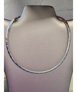 Square Textured Omega Chain Necklace (18-20 Inches) in Stainless Steel (... - £17.26 GBP