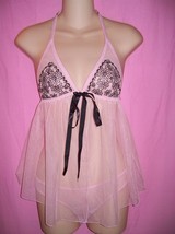 Victoria&#39;s Secret Gorgeous Halter Babydoll with Cup Embroidery &amp; Bikini ... - £23.91 GBP