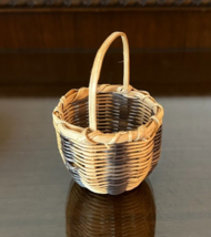 Vintage Native American Cherokee Oak 3.25&#39;&#39; Basket w/ Handle - $460.80 MXN