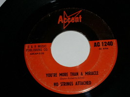 No Strings Attached What Shall I Do You&#39;re More Than A Miracle 45 Rpm Record - £80.12 GBP