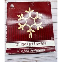 Enchanted Forest Christmas Hanging 12&quot; Snowflake Rope Light Window Decor... - $23.36