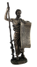 Scratch &amp; Dent Bronzed Hippocrates Father of Medicine Statue Hippocratic Oath - £59.34 GBP