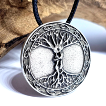 Tree of Life Pendant Ask &amp; Embla Necklace God Odin Ash Elm Yggdrasil Jewellery - £7.89 GBP