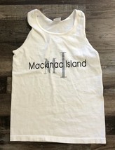 Vintage Mackinac Island Mens Size Small White Sleeveless Tank Top - £13.56 GBP