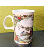 Dunoon Scotland Christmas Cheer Gathering Mistletoe 9 oz Coffee Tea Mug Cup - $529.22 MXN