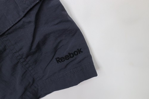 Vintage Reebok Mens Medium Faded Spell Out Above Knee Cargo Shorts Gray Nylon Item image 5