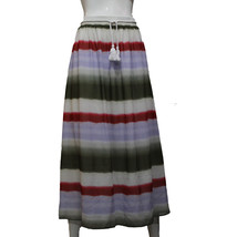 Lands End Women&#39;s Size 14 Petite, Woven Maxi Skirt, Pale Wisteria Stripe - £19.75 GBP