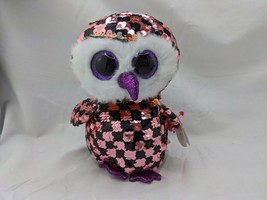 Ty Flippables Checks Owl Plush 6 Inch 2019 Stuffed Animal Toy - £6.69 GBP