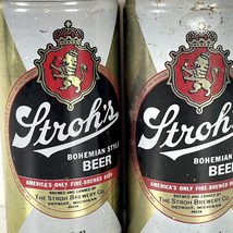 Stroh's Beer Can Vintage Bohemian Style 12 FL. OZ. Aluminum Pitch In! - $10.44
