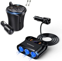 Combination Of A 3-Socket Cigarette Lighter Splitter And A Superone 150W... - $59.92