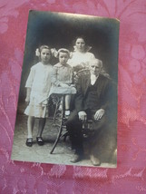 Real Photo Postcard ~ Elderly Man ~ Cute Kids - £4.79 GBP