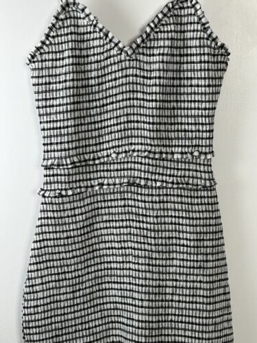 Primary image for Skies Are Blue Dress Mini Size Small Sweetheart Neckline Striped Bodycon Smocked
