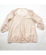Anthropologie Pins and Needles Womens Sheer Button Blouse Size Small Ivory - $16.85 CAD