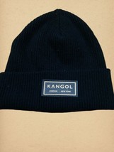 Kangol London New York Men&#39;s Pull On Knit Beanie Black &amp; Gold Patch Born... - £14.54 GBP