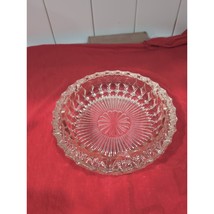 Mid-Century Cigar Ashtray Crystal Glass, Deep Faceted 3 Slot Design, 7&quot; x 2 - $24.75