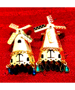 Two Beautiful beaded old windmill brooches - £24.91 GBP