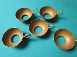 Copper Cup Holders With Handle No Inserts Vintage Original - £58.42 GBP