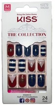 KISS The Collection MEDIUM #62272 RED/BLUE/WHITE Navy Motif (New/Discont... - $10.88