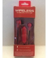 NEW Wireless Bluetooth Red Earbuds with Mic - $13.83 CAD