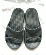 Youth Childs Fila Dark Grey Comfort Rockaway Slide on Sandal XS 12 - £3.91 GBP