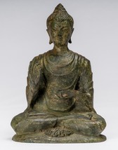 Indiano Antico Gandhara Stile Bronzo Protezione Statua di Buddha - 25cm/25.4cm - £327.80 GBP