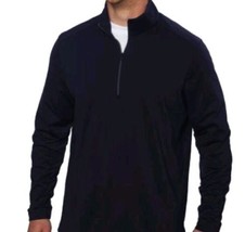 Kirkland Signature Men&#39;s Cotton 1/4 Zip Pullover Sweater Black  Sz-M - £14.92 GBP