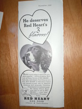 Vintage Red Heart Dog Food Small Print Magazine Advertisement 1937 - £2.39 GBP