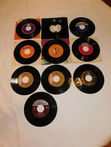 Lot of 10 Album Record vinyl 45&#39;s Elvis, The Beatles, The Sensations Etc - £24.68 GBP