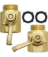 Heavy Duty Brass Garden Hose Shut off Valve, 3/4 Inch, 2 Sets - $21.63