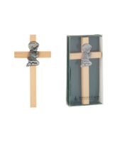 Baby Boy Praying 6&quot; Wooden Cross - Christian Baptism or First Communion ... - $12.99