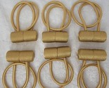 3 PAIRS Magnetic Curtain Tiebacks Gold-Tone Decorative Tie Backs for Drapes - £15.78 GBP