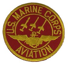 Marine Corps Aviation W/ Wings Round Patch - Vivid Colors - Veteran Owned Busine - £4.69 GBP