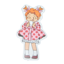 Anime Redhead Pink Polka Dot Dress Pigtails Cup Mug Chibi Kawaii Sticker - £1.76 GBP