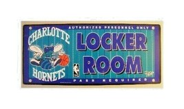 Charlotte Hornets Nba Basketball Locker Room Sign New Old Stock Poly 19 X 8&quot; - $39.84