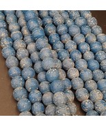 RARE and BEAUTIFUL OLD AFRICAN Blue GLASS TRADE ANTIQUE Style BEADs Strand - $46.24