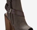Dolce Vita Teisha Grey Buckle Block Heel Booties Boots NWT - £70.38 GBP