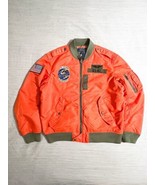 Polo Ralph Lauren COASTAL ORANGE Nylon  Air SQDRN 67 Bomber Jacket - $597.42 CAD