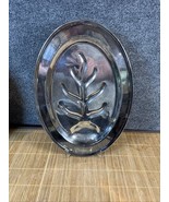Vintage Oval Footed Silver Well &amp; Tree Meat Platter - $475.72 MXN