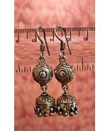 Artisan Crafted Handmade Sterling Silver Jhumkas Chandelier Oxidized Ear... - £51.26 GBP