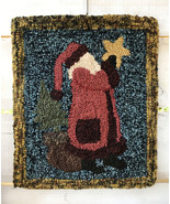 Vtg Completd Old World Santa Collector 11&quot; x 13&quot; Needlepoint Tapestry Wa... - $46.89 CAD