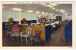 North Carolina Postcard Southern Pines Jack&#39;s Grill Broad Street - £1.74 GBP