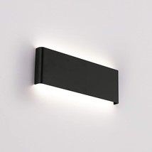 16&quot; Inch Black LED Wall Lamps - Modern Mini Bathroom Vanity Lights 14W 4000K - £43.51 GBP