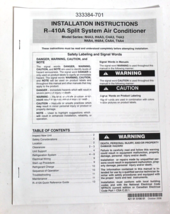 R-410A AC N4A3 H4A3 C4A3 T4A3 N4A4 H4A4 C4A4 T4A4 Installation Instructions - £5.49 GBP
