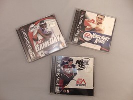 Lot Of 3 Playstation Games Nfl Game Day 2002, Nhl 98, Boxing Knockout Kings - £7.47 GBP