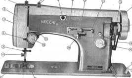 Necchi 513 Lelia manual sewing machine instructions enlarged hard copy - $12.99