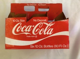 Coca-Cola 6 Pk Carrier Carton10oz No Deposit No Return here&#39;s thereal thing used - £2.78 GBP