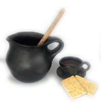 Clay Chocolate Pitcher 2 Liters  100% Handcraft Made in La Chamba Colombia - £51.46 GBP