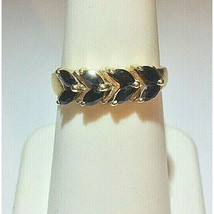 T&amp;C 14KT Yellow Gold &amp; Spinel Chevron Ring. Size 6 Sky - $219.78