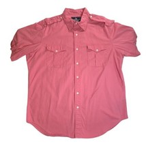 American Living Shirt Mens Large Pink Button Down Short Sleeve Collared ... - $14.61