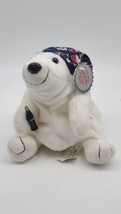 1998 Collectible Coca Cola Bean Bag Plush Polar Bear 5 1/2" Stuffed Animal - £8.41 GBP